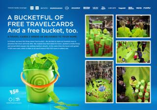 HSL Helsinki Region Transport: A BUCKETFUL OF FREE TRAVEL CARDS AND A FREE BUCKET TOO.